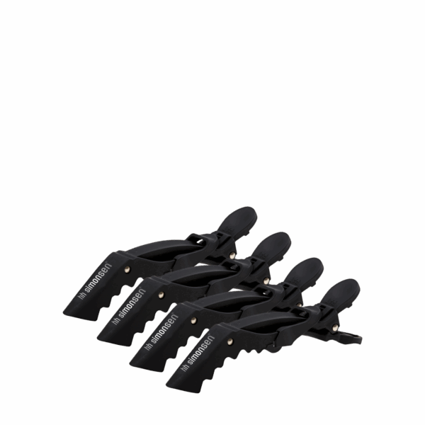 Crocodile clips 4 pcs, black